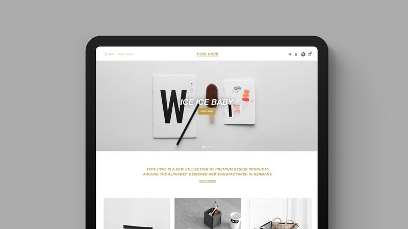 Design and development for the TYPE HYPE Online Store